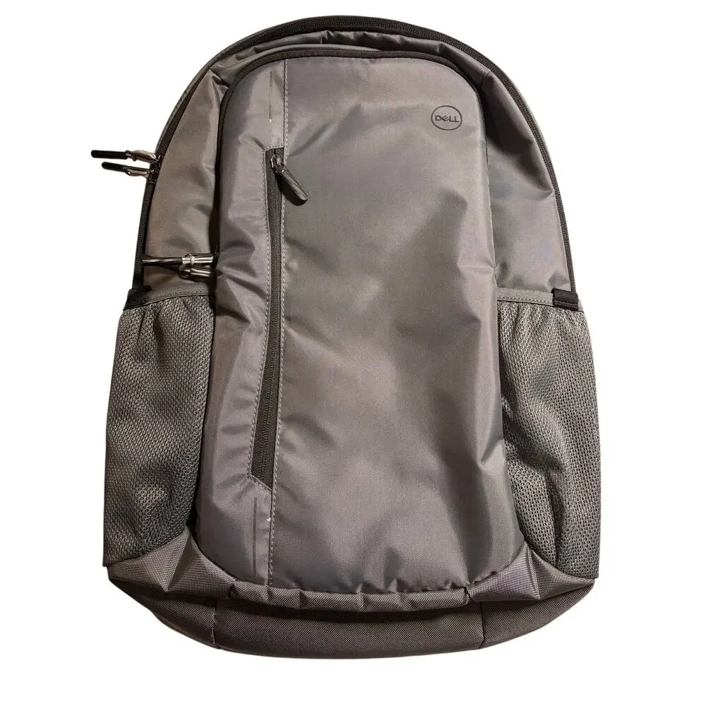 NEW Gray Silver Dell Laptop Bag Bookbag Backpack Internal Compartments Pockets!